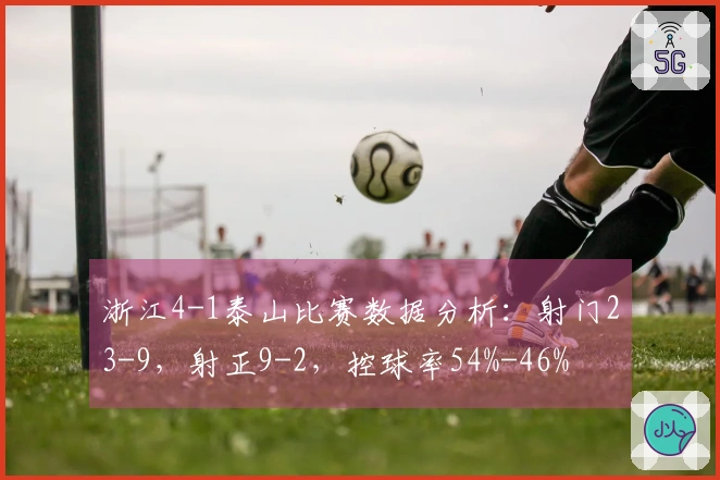 浙江4-1泰山比赛数据分析：射门23-9，射正9-2，控球率54%-46%